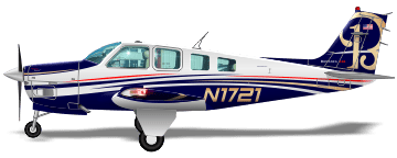 Beechcraft Bonanza A36 N1721 peinture aéronautique aeronautical paint aerostyll